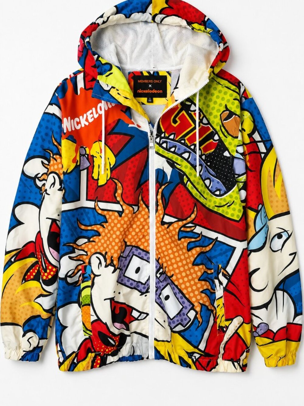 Nickelodeon Members Only Jacket Large Rugrats Nicktoons Windbreaker 90s Cartoon